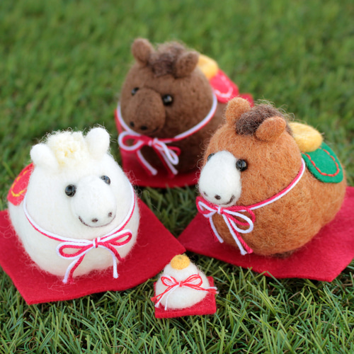 干支のうまさん【お正月飾り/午年/馬】 羊毛フェルト Yuto 通販