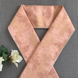 しずく抽象柄の半襟　珊瑚ピンク／半衿 1枚目の画像