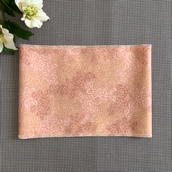 しずく抽象柄の半襟　珊瑚ピンク／半衿 3枚目の画像