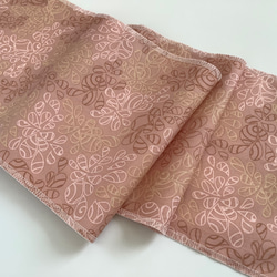 しずく抽象柄の半襟　珊瑚ピンク／半衿 2枚目の画像