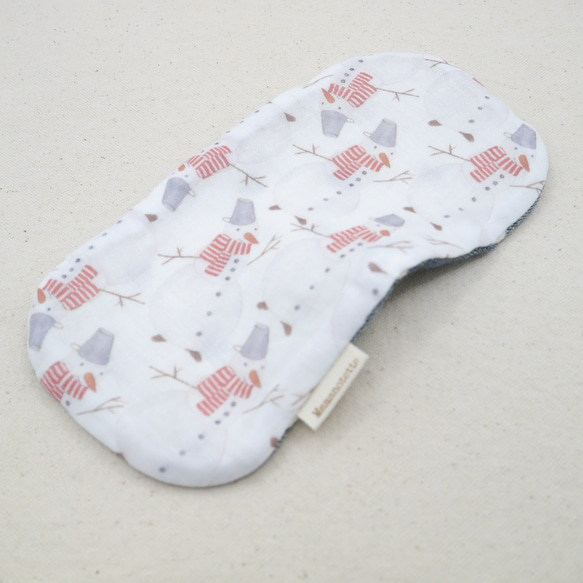 ふわもこハンカチ｜雪だるま・サンタクロース-Snowman&SantaClaus-｜S・10×20cm｜ガーゼハンカチ 6枚目の画像