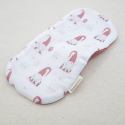 ふわもこハンカチ｜雪だるま・サンタクロース-Snowman&SantaClaus-｜S・10×20cm｜ガーゼハンカチ 5枚目の画像