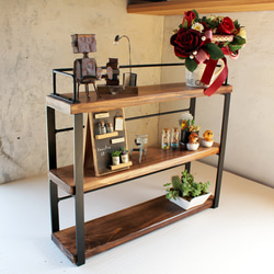 アイアン電子レンジラック！角鉄ネジリ仕様 アイアン電子レンジラック！角鉄ネジリ仕様 レンジ上ラック おしゃれ