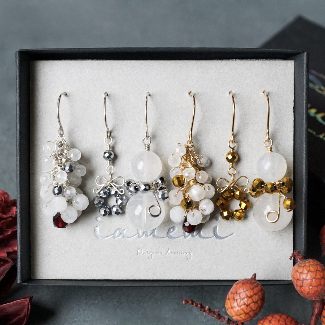 【Creema限定】クリスマスコフレ2025 ３点セット ピアス イヤリング 樹脂 ノンホール 冬 ギフト プレゼント