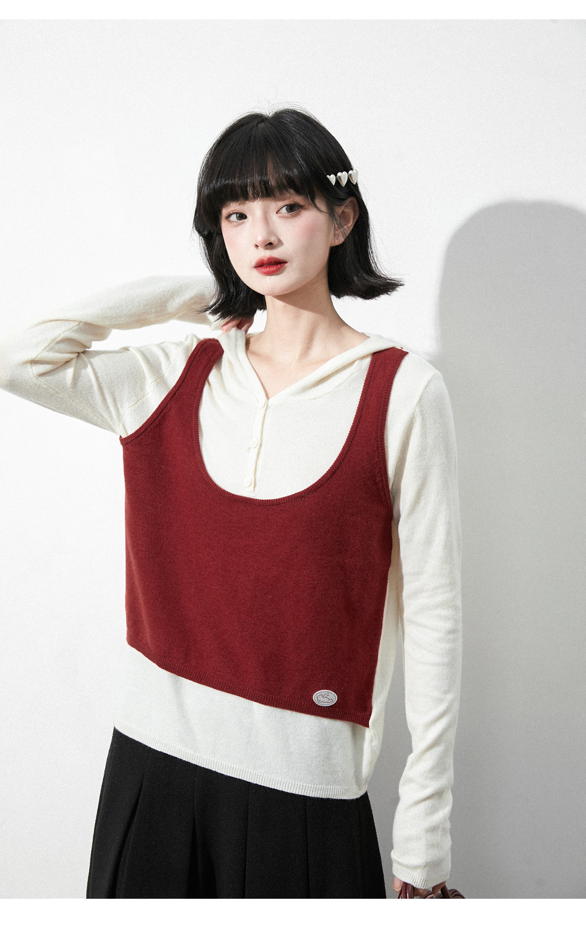 春秋冬ニットカーディガン