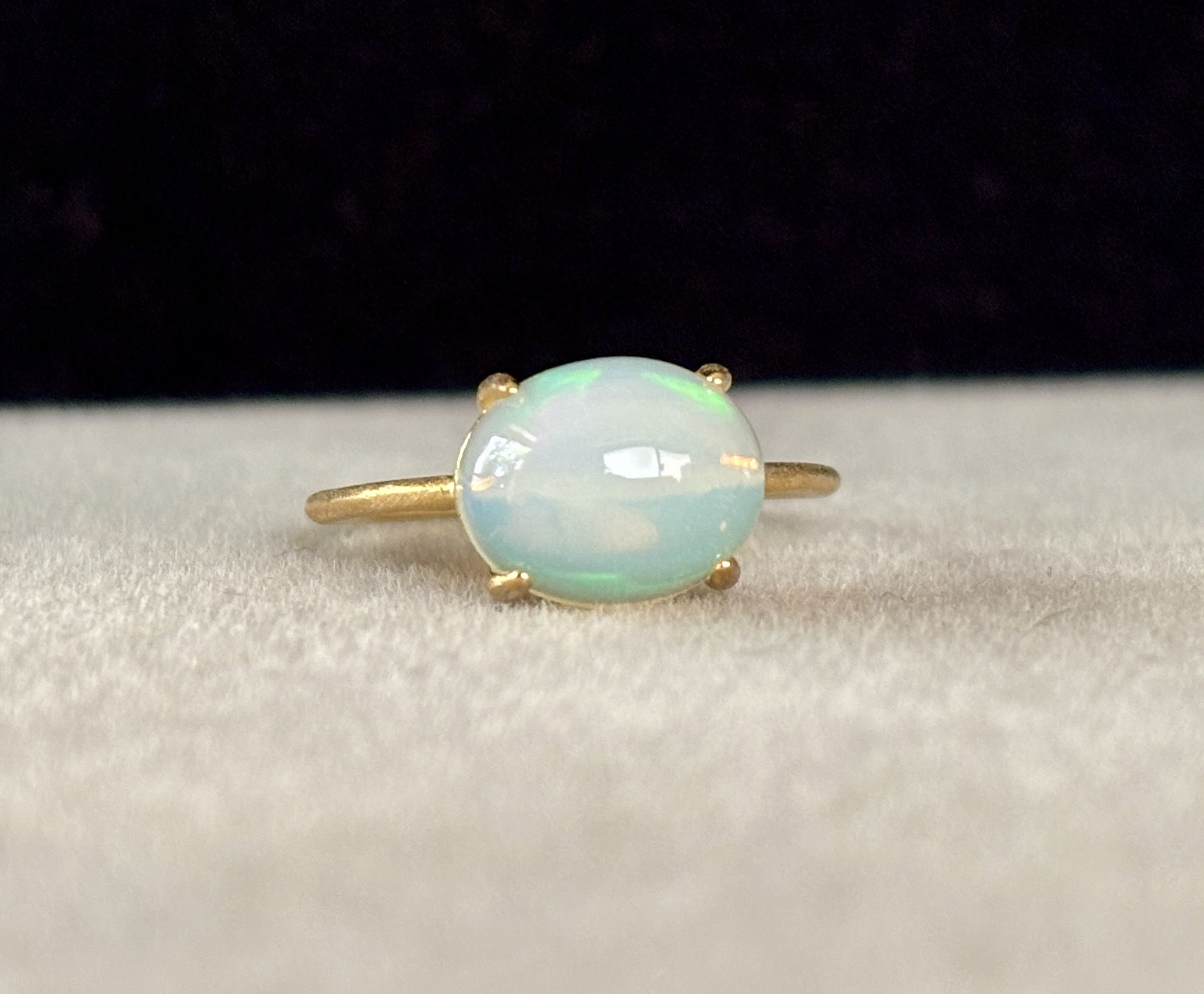 エチオピア産大粒オパールリング　11号