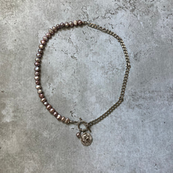 ーasymmetry pearl necklaceー　サージカルステンレス　パールネックレス　ネックレス 16枚目の画像