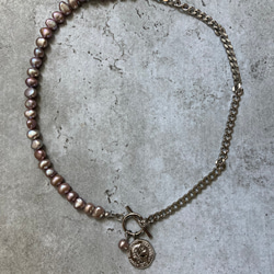 ーasymmetry pearl necklaceー　サージカルステンレス　パールネックレス　ネックレス 15枚目の画像