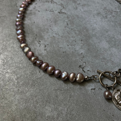 ーasymmetry pearl necklaceー　サージカルステンレス　パールネックレス　ネックレス 8枚目の画像