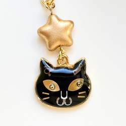 ฅ❤️ アンブレラマーカー　レジン　猫　ねこ　チャーム 再販 レジン 螺鈿細工風の猫ちゃん アンブレラマーカー 傘・日傘