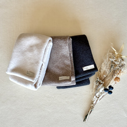 【☆新色☆大人の贅沢とろみフリース】ミニマフラー /ブラック 13枚目の画像