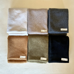 【☆新色☆大人の贅沢とろみフリース】ミニマフラー /ブラック 15枚目の画像