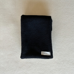 【☆新色☆大人の贅沢とろみフリース】ミニマフラー /ブラック 9枚目の画像