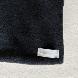 【☆新色☆大人の贅沢とろみフリース】ミニマフラー /ブラック 11枚目の画像