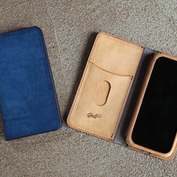 パイソン スマホケース 手帳型 全機種対応 栃木レザー カード収納本革