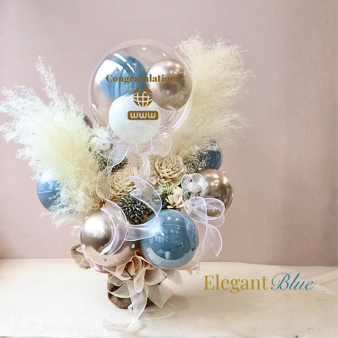 【開店祝い】【新築祝い】No.251018　Elegant Blue Arrangement - ゴージャス＆上品なバル