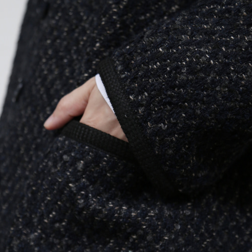 ツイード ジャケット コート イタリア産上質ウール 新品 fall-in&co 上質に寄り添う、ツイードの羽織りジャケット イタリア産上質ウール