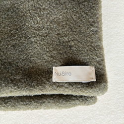 【☆新色☆大人の贅沢とろみフリース】ミニマフラー /カーキ 11枚目の画像