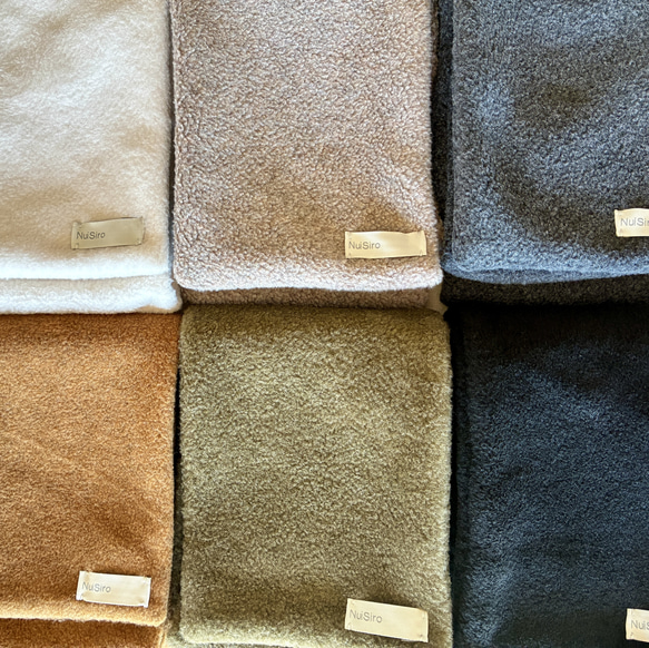 【☆新色☆大人の贅沢とろみフリース】ミニマフラー /カーキ 18枚目の画像