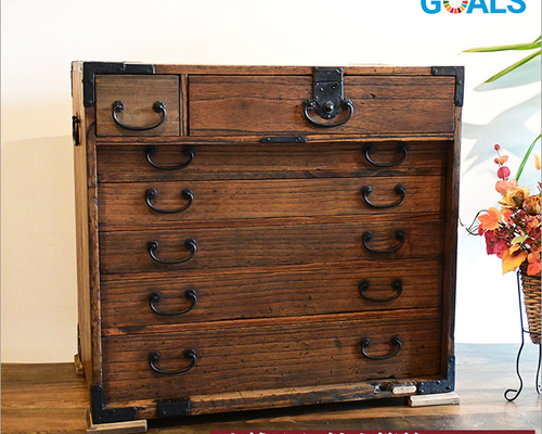 昭和レトロ　小引き出し　小箪笥　小物入れ　インテリア　家具　タンス　和家具 1点物 銭函 小箪笥 アンティーク 和箪笥 チェスト 小引き出し 小物収納