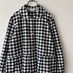 シックな丸襟ワンピース（キンガムチェック）色選択 19枚目の画像