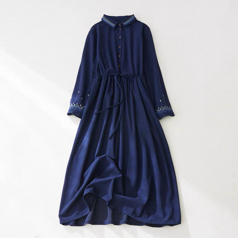 ワンピース、コーデュロイ、ふわっと 、 レディース、春秋、冬