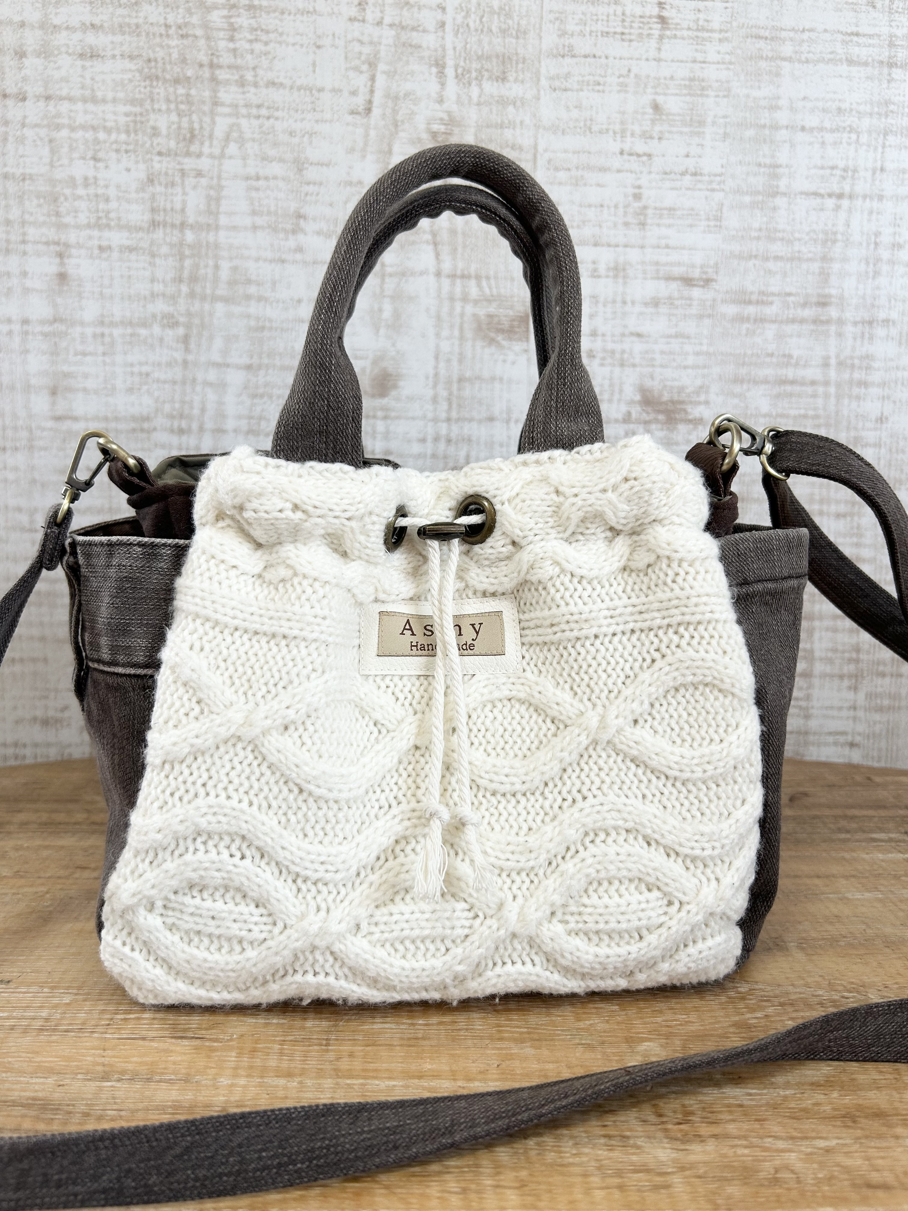 a343 2way 巾着　トート　sサイズ