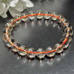 高透明　ルチルクォーツ　ブレスレット　約8ｍｍ　内径16.5cm　天然石ブレスレット スモーキールチルクォーツ 5枚目の画像