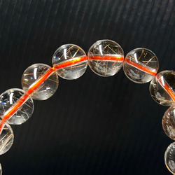 高透明　ルチルクォーツ　ブレスレット　約8ｍｍ　内径16.5cm　天然石ブレスレット スモーキールチルクォーツ 3枚目の画像