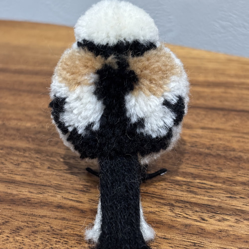 シマエナガ 毛糸ぽんぽん 小鳥ぽんぽん ハンドメイド 毛糸 ウール100