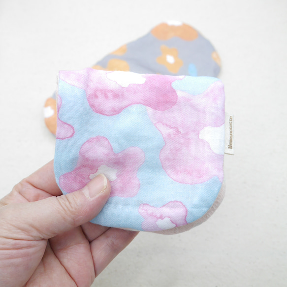 ふわもこハンカチ｜湯の花-Yunohana-｜S・10×20cm｜ガーゼハンカチ｜敏感肌｜花柄｜プチギフト 2枚目の画像