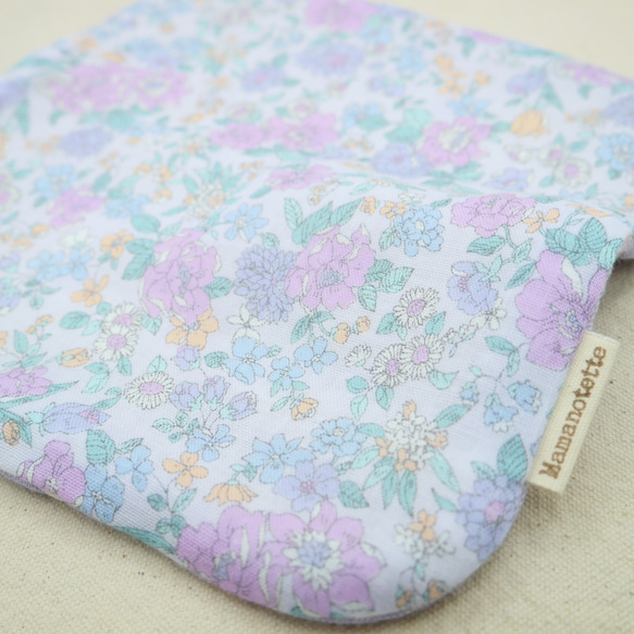 ふわもこハンカチ｜レトロフラワー-Retro Flower-｜L・20×20cm｜ガーゼハンカチ｜ハンドタオル 7枚目の画像