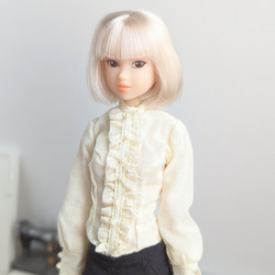 ブライスアウトフィット*1/6ドール服※ふんわりピンクのガーゼ生地の