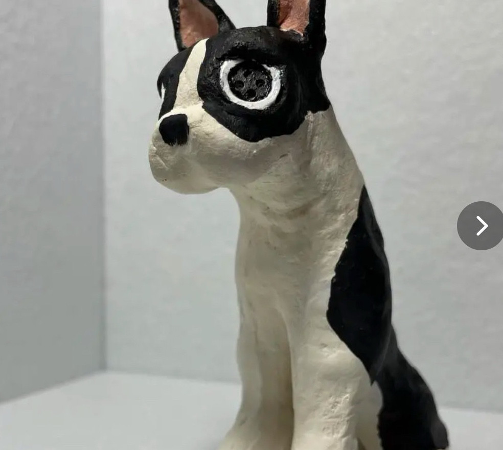 ボストンテリア　犬　置物　オブジェ　ARROW#1