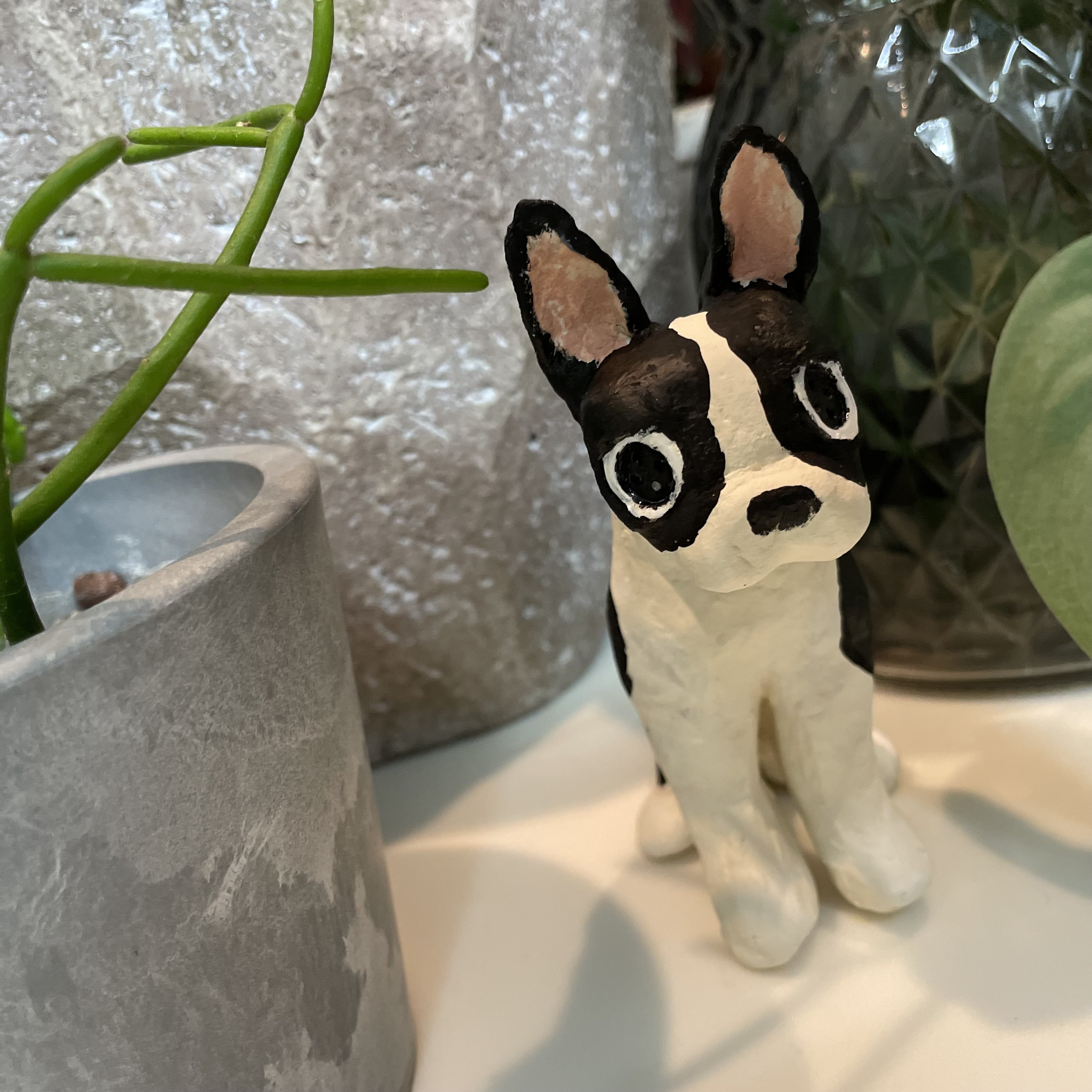 ボストンテリア　犬　置物　オブジェ　ARROW#1