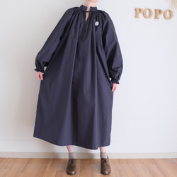 未使用◇会津木綿　HARAPPA　はらっぱ　カシュクールワンピース 会津木綿/HARAPPA/ラップドレス/ラップワンピース ワンピース tres