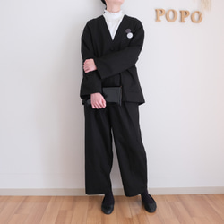 畢業典禮和入學典禮的完美選擇！可水洗的黑色夾克和舒適的褲子套裝 第2張的照片