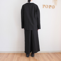 非常適合畢業典禮和入學典禮！可水洗的黑色夾克和寬腿褲。 第5張的照片