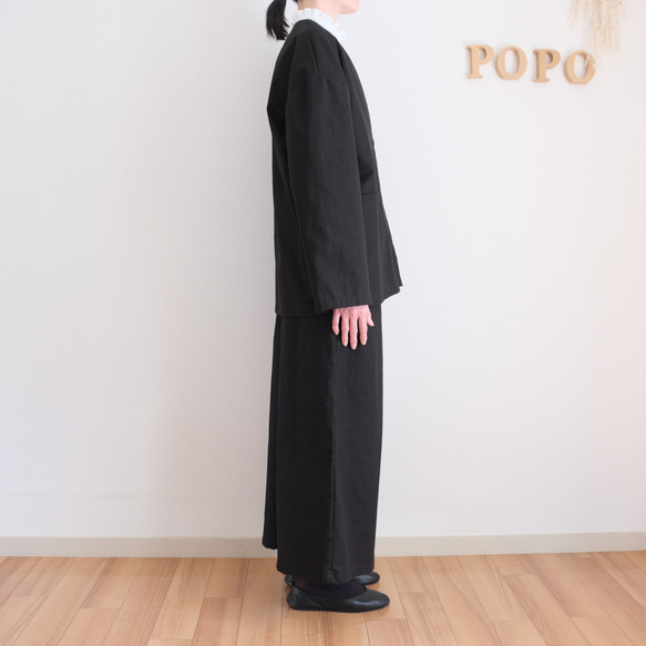 非常適合畢業典禮和入學典禮！可水洗的黑色夾克和寬腿褲。 第4張的照片