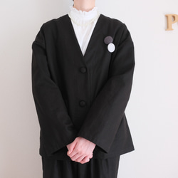 非常適合畢業典禮和入學典禮！可水洗的黑色夾克和寬腿褲。 第6張的照片