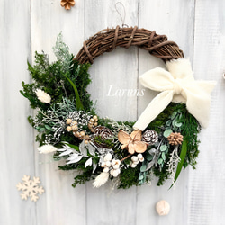 白ラナンキュラスとミモザとチューリップとブルーアネモネのスプリング