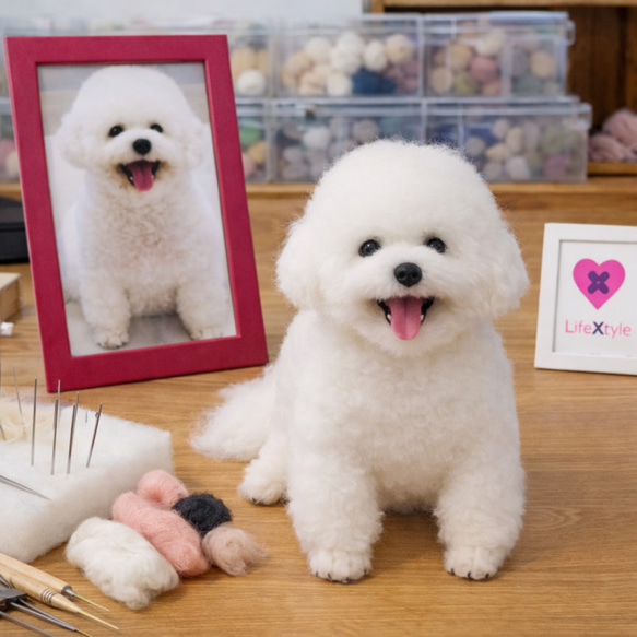 ビション・フリーゼ うちの子 羊毛フェルト｜写真から作る オーダー