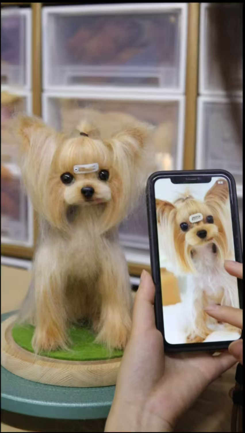 【オーダーメイド ペット】ぬいぐるみ 亡くなったペット ヨークシャー茎 うちの子、ペット似顔絵、犬 猫 人形、