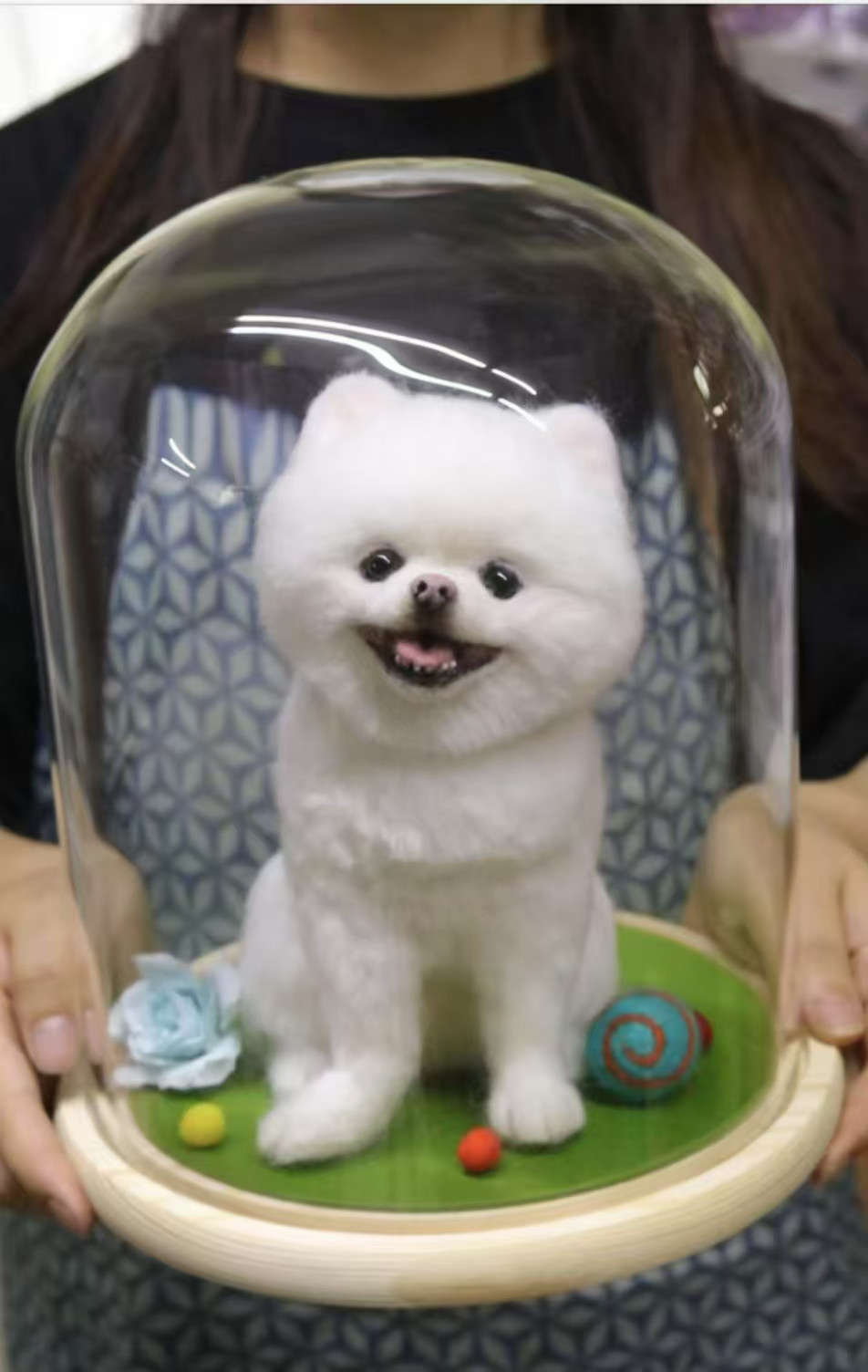 【オーダーメイド ペット】羊毛 フェルト 犬 ぬいぐるみ 博美犬 うちの子、ペット似顔絵、犬 猫 人形、