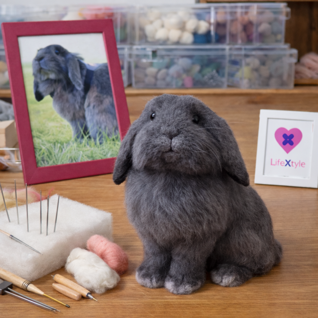羊毛フェルト そっくり ウサギ オーダーメイド｜写真から作る ペットリアル ぬいぐるみ｜うさぎロス メモリアル レプリカ