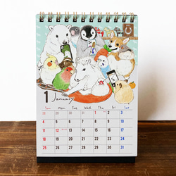 2026年 卓上カレンダー HAPPY ANIMAL YEAR!! 3枚目の画像