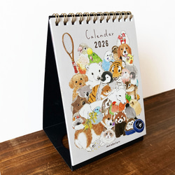 2026年 卓上カレンダー HAPPY ANIMAL YEAR!! 2枚目の画像