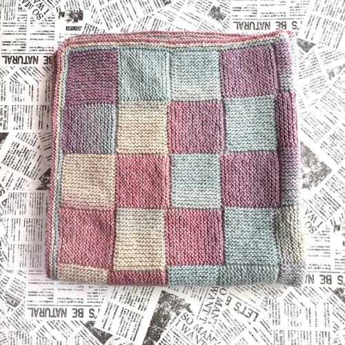 ガーター編みのブランケット ひざ掛け おくるみ 手編み MONA その他