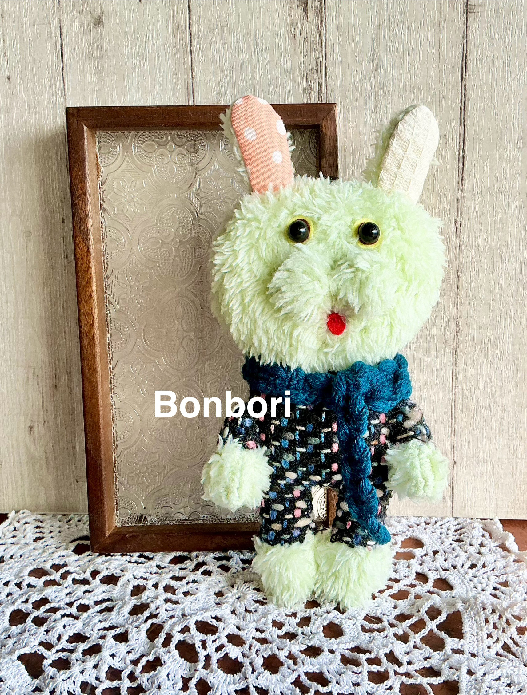 マフラーウサギ ぬいぐるみ マスコット ボア ボールチェーンストラップ