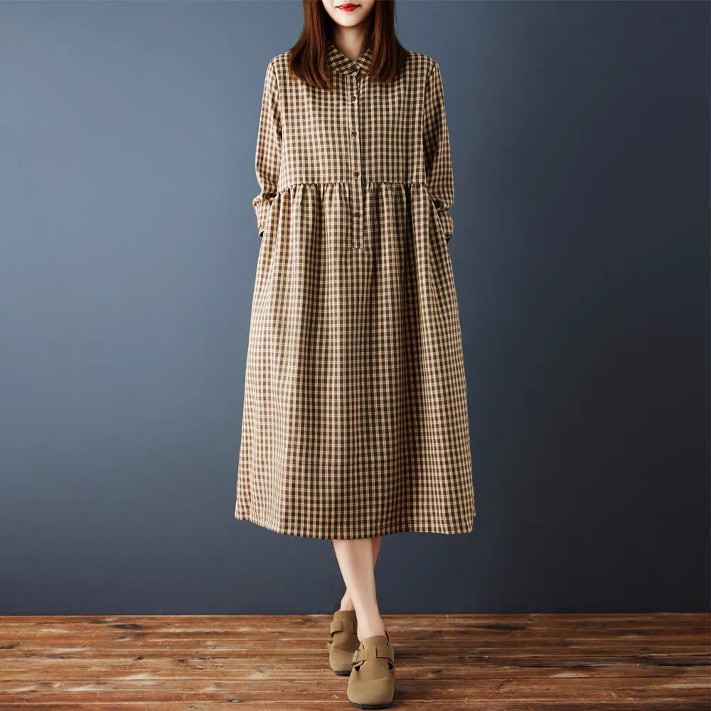 秋の新作、ワンピース、長袖、レディース、 ゆったり、春